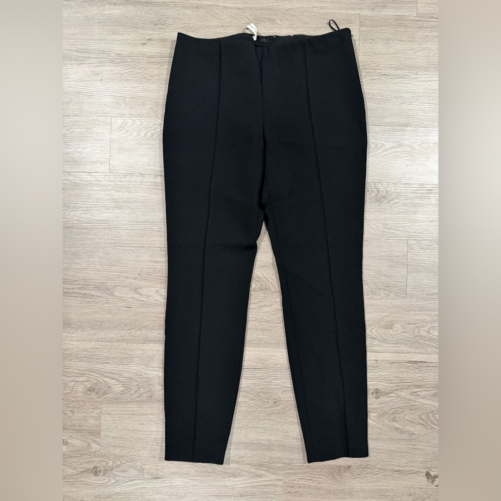 The Row Black High-Waisted Trousers Piping
